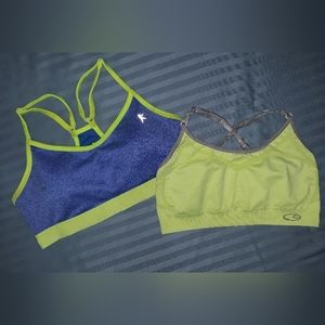 Two xs. Neon sports Bras FOR THE PRICE OF 1